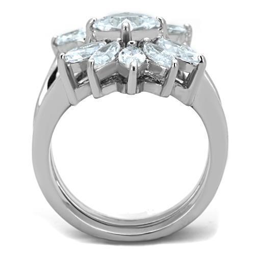 Wedding Rings for Women Engagement Cubic Zirconia Promise Ring Set for Her in Silver Tone Houston - Jewelry Store by Erik Rayo