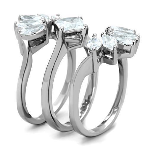 Wedding Rings for Women Engagement Cubic Zirconia Promise Ring Set for Her in Silver Tone Houston - Jewelry Store by Erik Rayo
