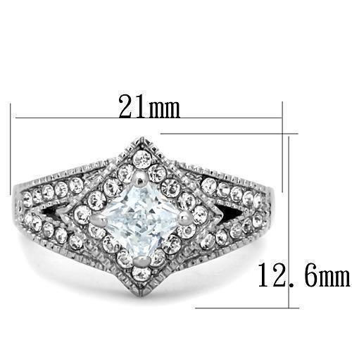 Wedding Rings for Women Engagement Cubic Zirconia Promise Ring Set for Her in Silver Tone Izmir - Jewelry Store by Erik Rayo