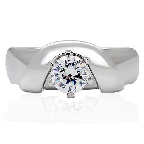 Wedding Rings for Women Engagement Cubic Zirconia Promise Ring Set for Her in Silver Tone Kano - Jewelry Store by Erik Rayo
