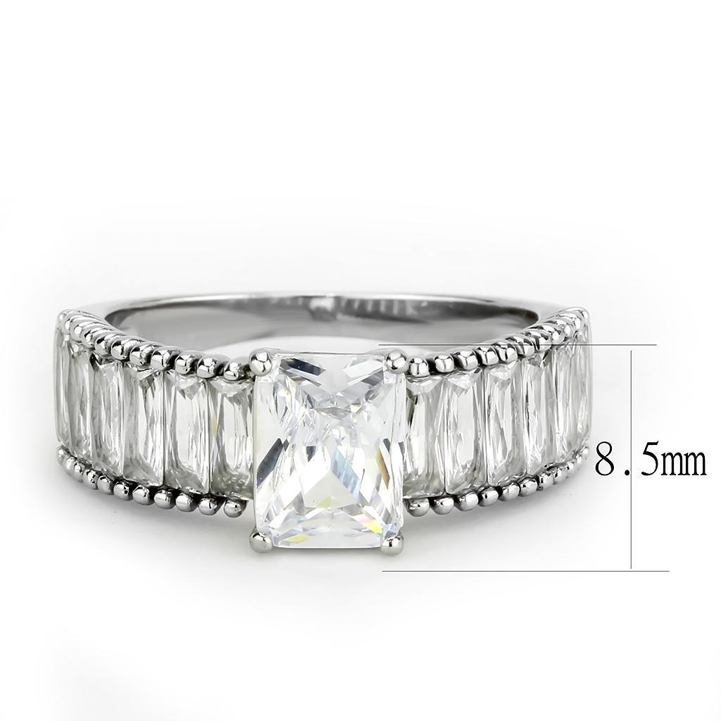 Wedding Rings for Women Engagement Cubic Zirconia Promise Ring Set for Her in Silver Tone Karla - Jewelry Store by Erik Rayo
