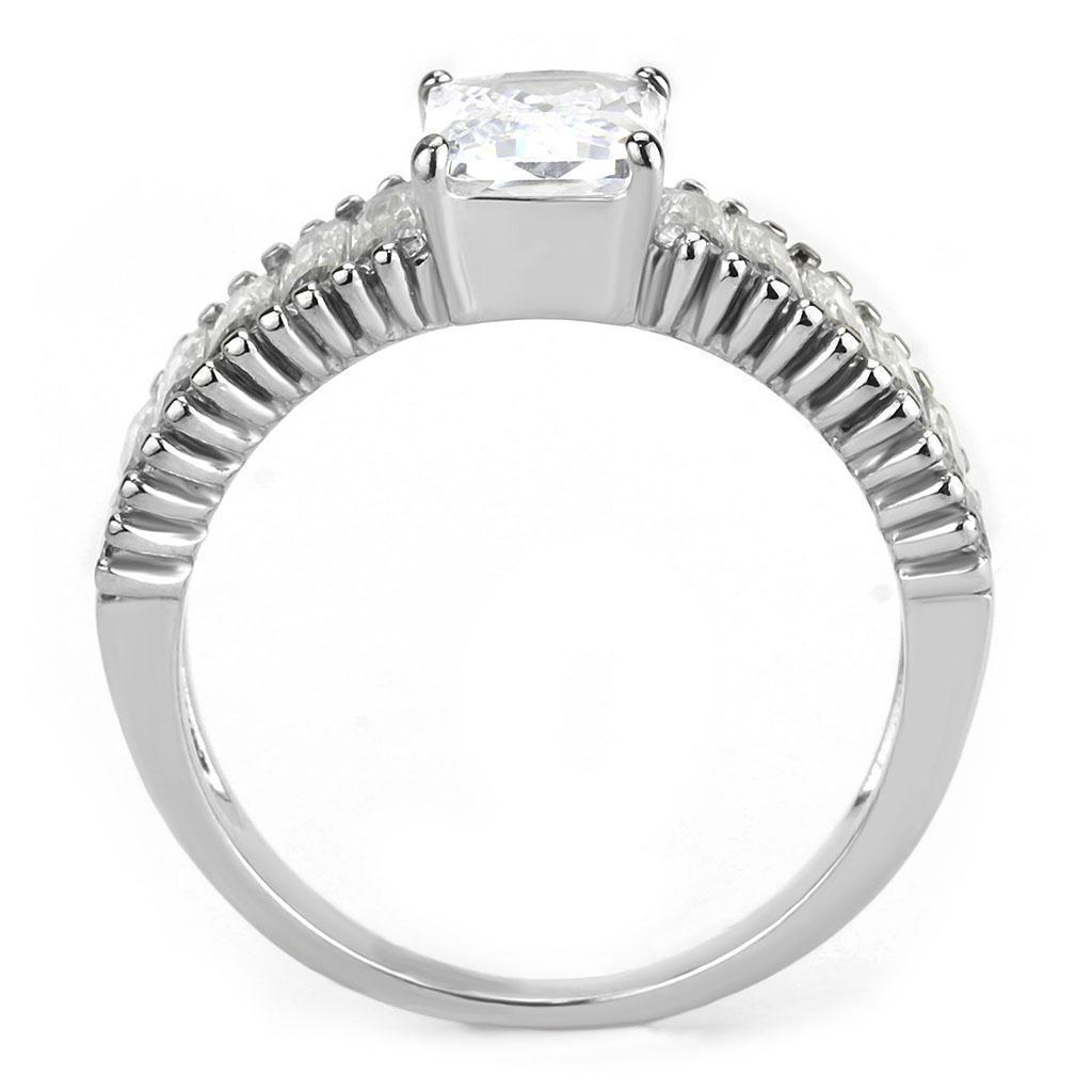 Wedding Rings for Women Engagement Cubic Zirconia Promise Ring Set for Her in Silver Tone Karla - Jewelry Store by Erik Rayo