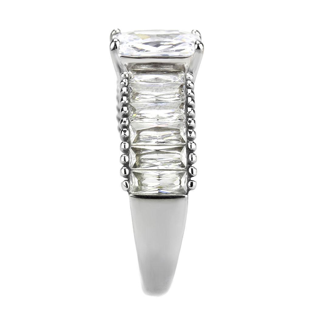 Wedding Rings for Women Engagement Cubic Zirconia Promise Ring Set for Her in Silver Tone Karla - Jewelry Store by Erik Rayo