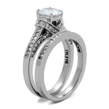 Load image into Gallery viewer, Wedding Rings for Women Engagement Cubic Zirconia Promise Ring Set for Her in Silver Tone Kazan - Jewelry Store by Erik Rayo
