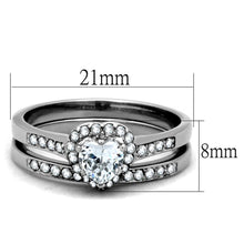 Load image into Gallery viewer, Wedding Rings for Women Engagement Cubic Zirconia Promise Ring Set for Her in Silver Tone LA - Jewelry Store by Erik Rayo
