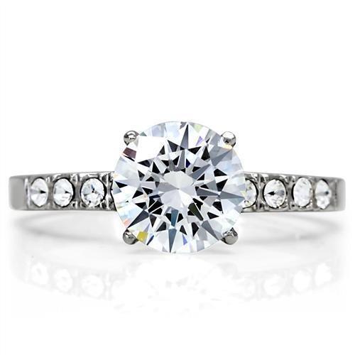 Wedding Rings for Women Engagement Cubic Zirconia Promise Ring Set for Her in Silver Tone Lagos - Jewelry Store by Erik Rayo