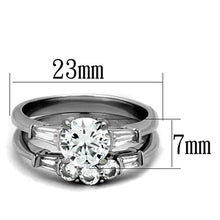 Load image into Gallery viewer, Wedding Rings for Women Engagement Cubic Zirconia Promise Ring Set for Her in Silver Tone Leon - Jewelry Store by Erik Rayo
