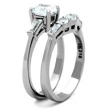 Load image into Gallery viewer, Wedding Rings for Women Engagement Cubic Zirconia Promise Ring Set for Her in Silver Tone Leon - Jewelry Store by Erik Rayo
