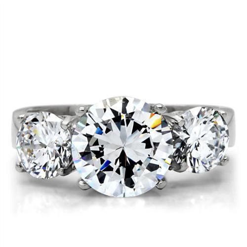 Wedding Rings for Women Engagement Cubic Zirconia Promise Ring Set for Her in Silver Tone London - Jewelry Store by Erik Rayo