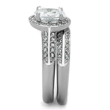 Load image into Gallery viewer, Wedding Rings for Women Engagement Cubic Zirconia Promise Ring Set for Her in Silver Tone Luanda - Jewelry Store by Erik Rayo
