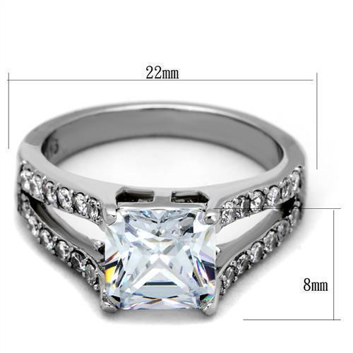 Wedding Rings for Women Engagement Cubic Zirconia Promise Ring Set for Her in Silver Tone Mexicali - Jewelry Store by Erik Rayo