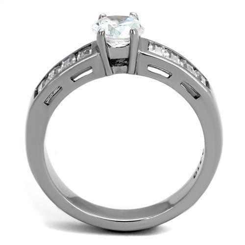 Wedding Rings for Women Engagement Cubic Zirconia Promise Ring Set for Her in Silver Tone Mosul - Jewelry Store by Erik Rayo