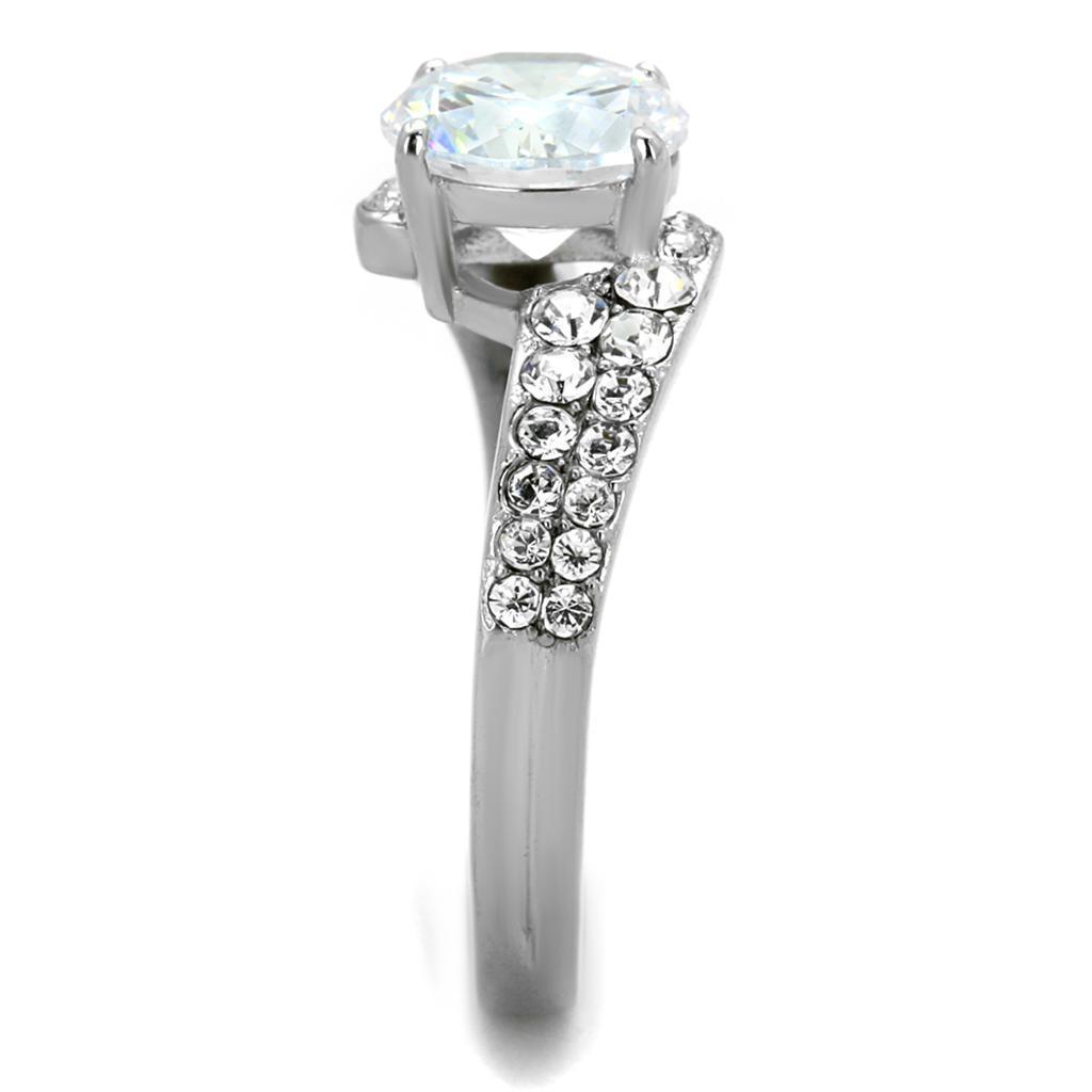 Wedding Rings for Women Engagement Cubic Zirconia Promise Ring Set for Her in Silver Tone Mulan - Jewelry Store by Erik Rayo