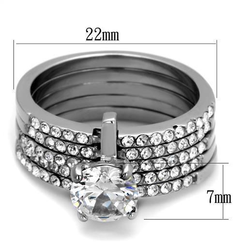 Wedding Rings for Women Engagement Cubic Zirconia Promise Ring Set for Her in Silver Tone Munich - Jewelry Store by Erik Rayo