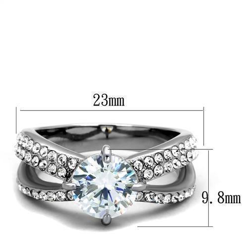 Wedding Rings for Women Engagement Cubic Zirconia Promise Ring Set for Her in Silver Tone Nairobi - Jewelry Store by Erik Rayo
