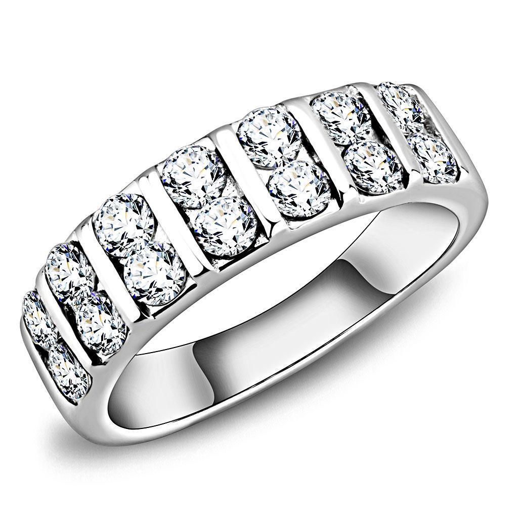 Wedding Rings for Women Engagement Cubic Zirconia Promise Ring Set for Her in Silver Tone Nola - Jewelry Store by Erik Rayo