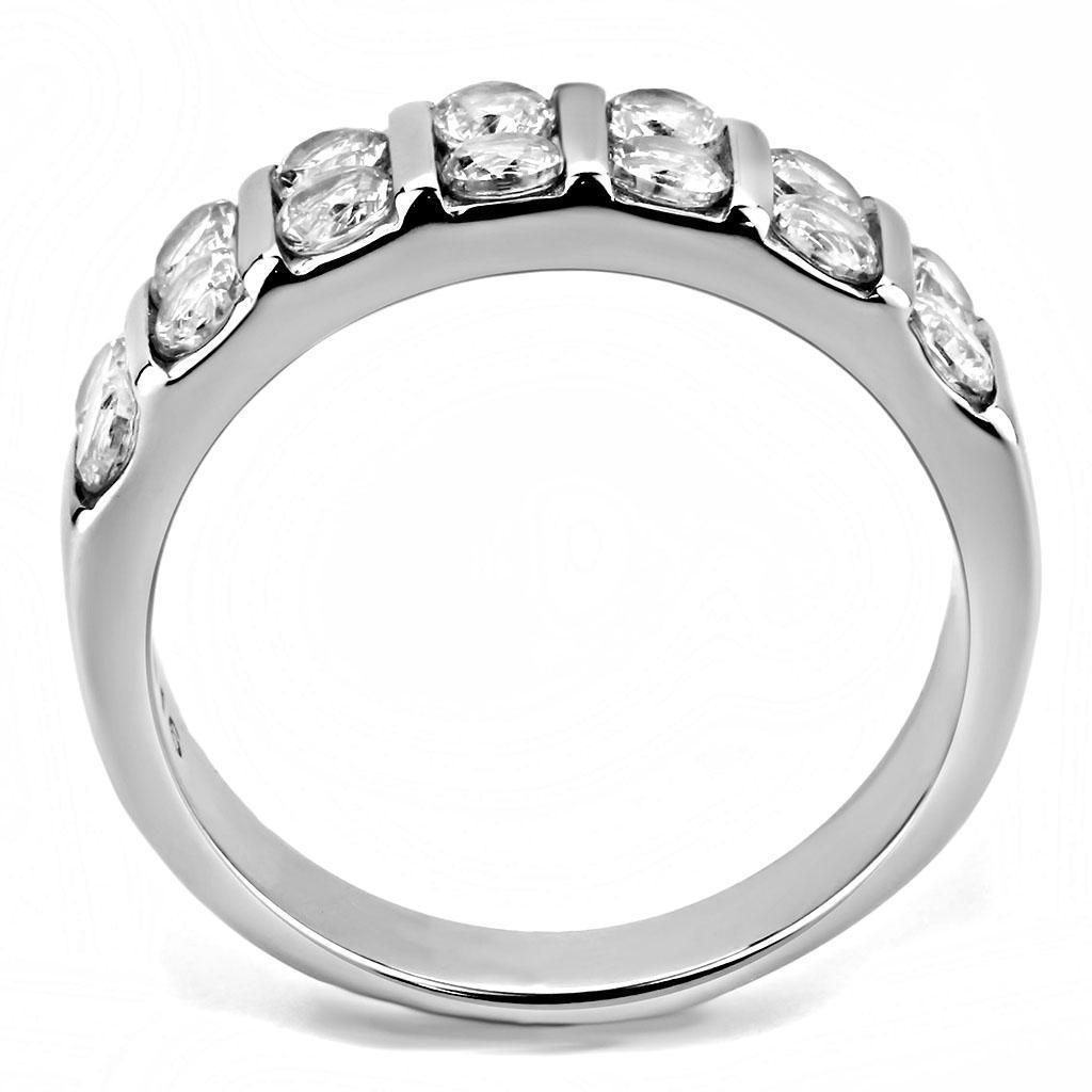 Wedding Rings for Women Engagement Cubic Zirconia Promise Ring Set for Her in Silver Tone Nola - Jewelry Store by Erik Rayo