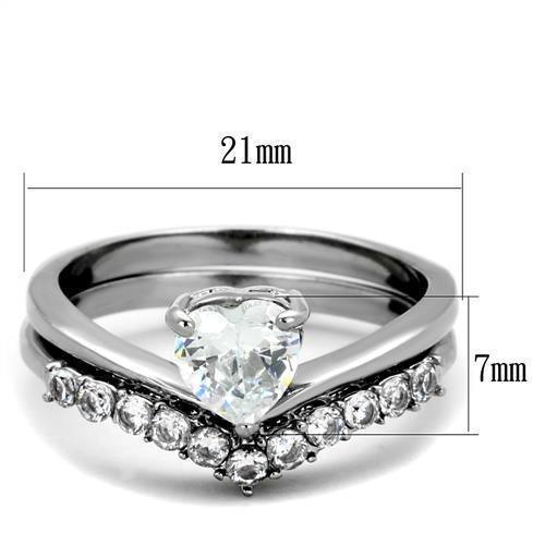 Wedding Rings for Women Engagement Cubic Zirconia Promise Ring Set for Her in Silver Tone Patna - Jewelry Store by Erik Rayo