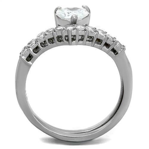 Wedding Rings for Women Engagement Cubic Zirconia Promise Ring Set for Her in Silver Tone Patna - Jewelry Store by Erik Rayo