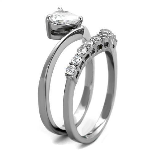 Wedding Rings for Women Engagement Cubic Zirconia Promise Ring Set for Her in Silver Tone Patna - Jewelry Store by Erik Rayo