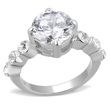 Load image into Gallery viewer, Wedding Rings for Women Engagement Cubic Zirconia Promise Ring Set for Her in Silver Tone Pescara - Jewelry Store by Erik Rayo
