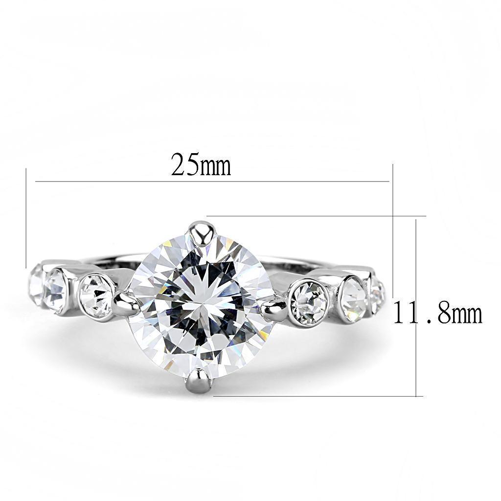 Wedding Rings for Women Engagement Cubic Zirconia Promise Ring Set for Her in Silver Tone Pescara - Jewelry Store by Erik Rayo