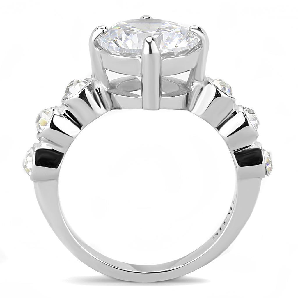 Wedding Rings for Women Engagement Cubic Zirconia Promise Ring Set for Her in Silver Tone Pescara - Jewelry Store by Erik Rayo