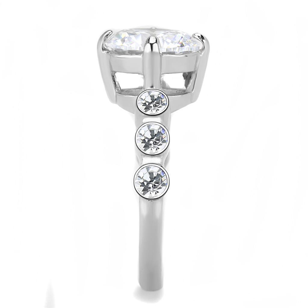 Wedding Rings for Women Engagement Cubic Zirconia Promise Ring Set for Her in Silver Tone Pescara - Jewelry Store by Erik Rayo