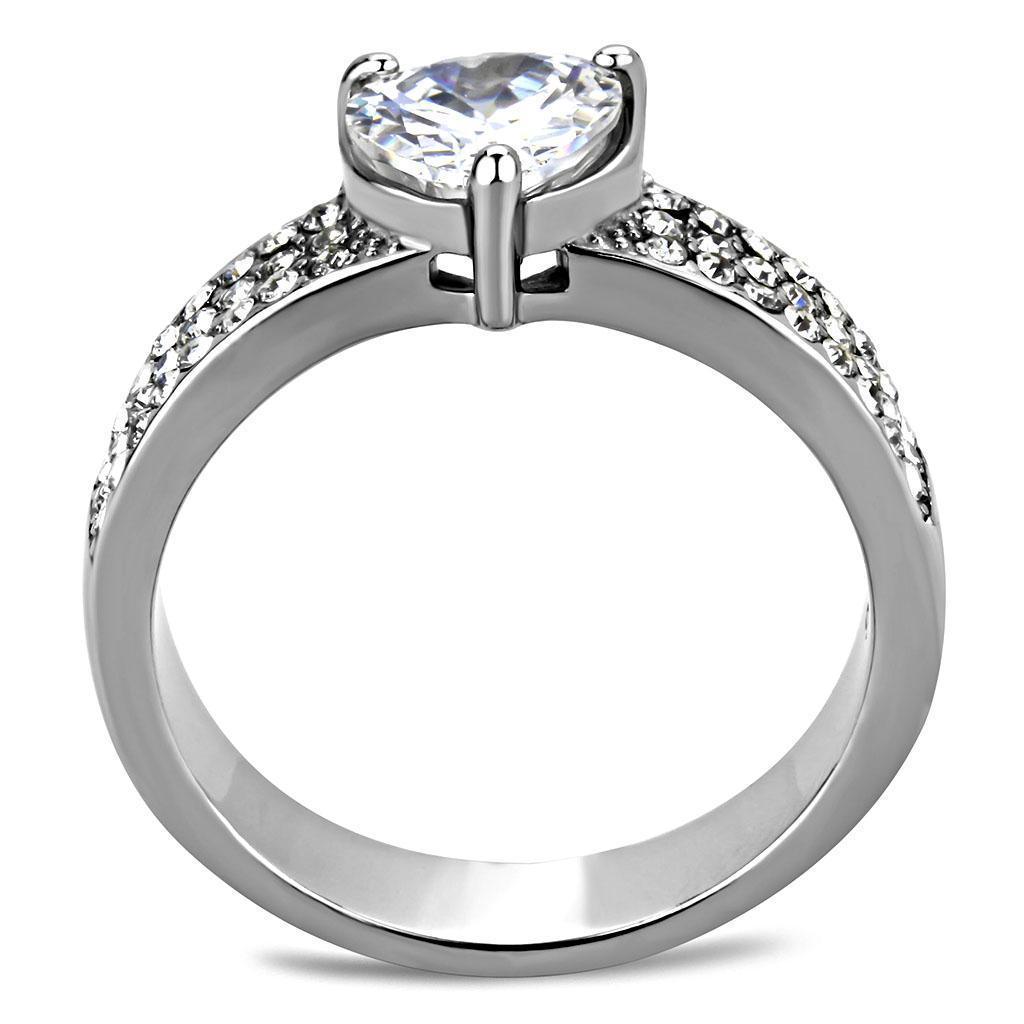 Wedding Rings for Women Engagement Cubic Zirconia Promise Ring Set for Her in Silver Tone Portici - Jewelry Store by Erik Rayo