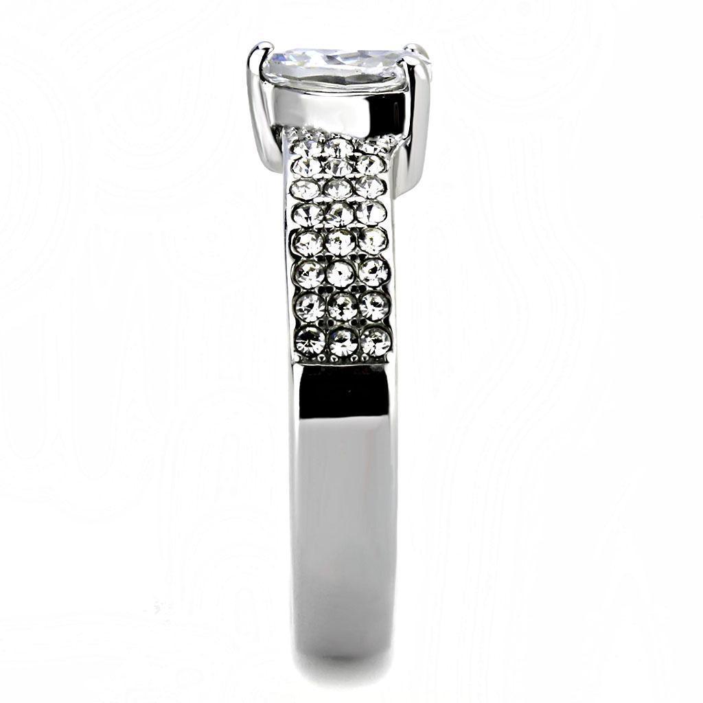 Wedding Rings for Women Engagement Cubic Zirconia Promise Ring Set for Her in Silver Tone Portici - Jewelry Store by Erik Rayo