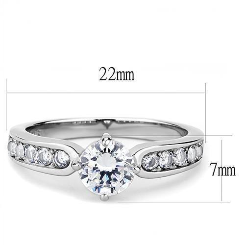 Wedding Rings for Women Engagement Cubic Zirconia Promise Ring Set for Her in Silver Tone Potenza - Jewelry Store by Erik Rayo