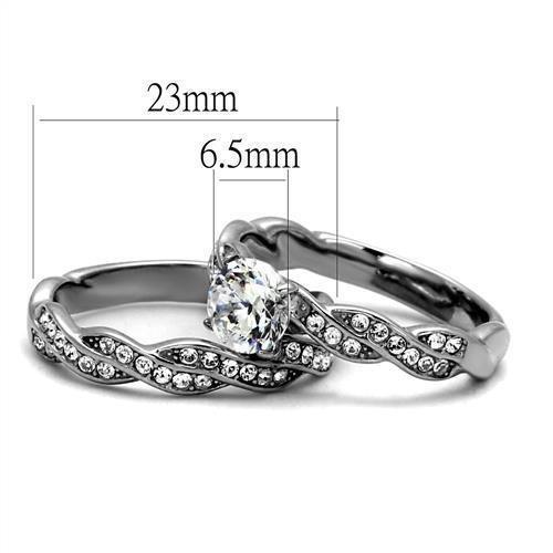 Wedding Rings for Women Engagement Cubic Zirconia Promise Ring Set for Her in Silver Tone Ranchi - Jewelry Store by Erik Rayo