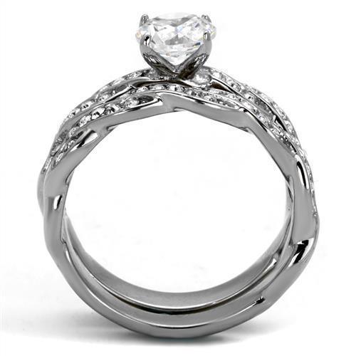 Wedding Rings for Women Engagement Cubic Zirconia Promise Ring Set for Her in Silver Tone Ranchi - Jewelry Store by Erik Rayo
