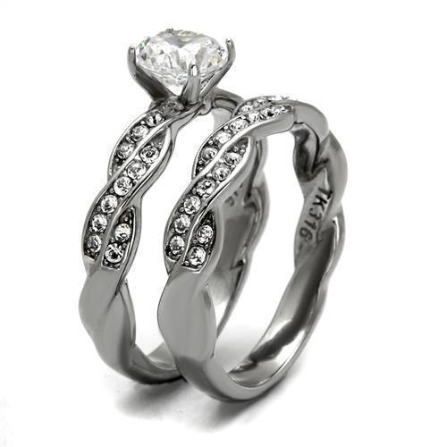 Wedding Rings for Women Engagement Cubic Zirconia Promise Ring Set for Her in Silver Tone Ranchi - Jewelry Store by Erik Rayo