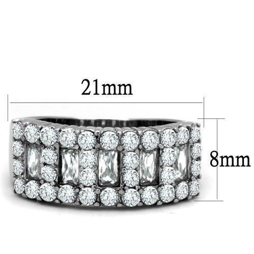 Wedding Rings for Women Engagement Cubic Zirconia Promise Ring Set for Her in Silver Tone Sao Paulo - Jewelry Store by Erik Rayo