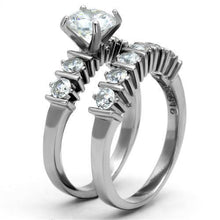 Load image into Gallery viewer, Wedding Rings for Women Engagement Cubic Zirconia Promise Ring Set for Her in Silver Tone Semarang - Jewelry Store by Erik Rayo
