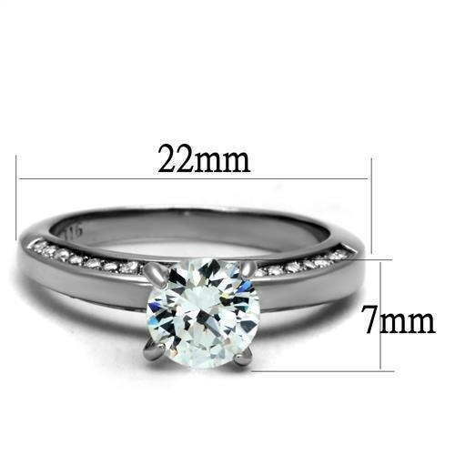 Wedding Rings for Women Engagement Cubic Zirconia Promise Ring Set for Her in Silver Tone Sendai - Jewelry Store by Erik Rayo
