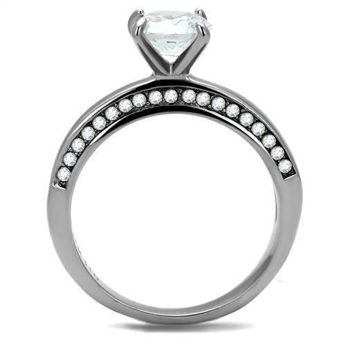 Wedding Rings for Women Engagement Cubic Zirconia Promise Ring Set for Her in Silver Tone Sendai - Jewelry Store by Erik Rayo