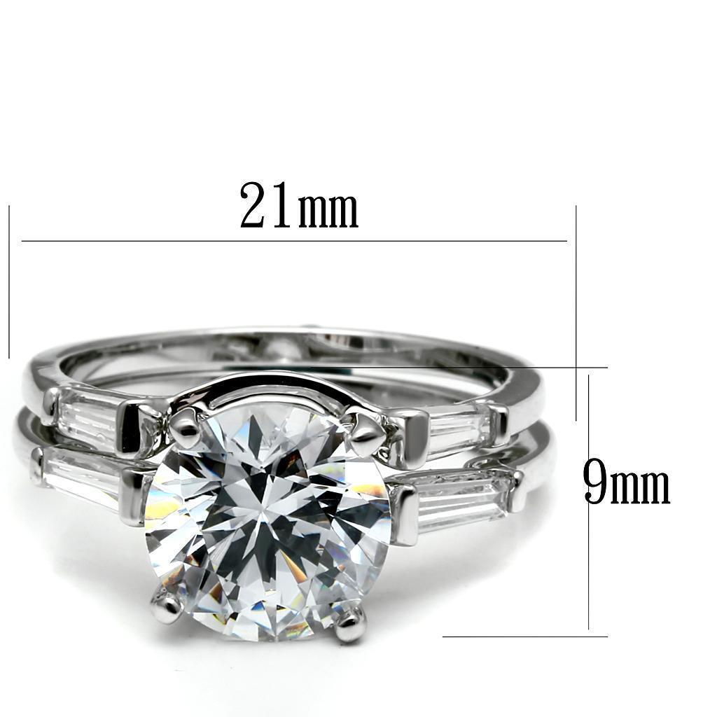 Wedding Rings for Women Engagement Cubic Zirconia Promise Ring Set for Her in Silver Tone St Petersburg - Jewelry Store by Erik Rayo