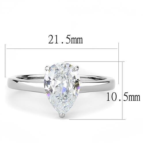 Wedding Rings for Women Engagement Cubic Zirconia Promise Ring Set for Her in Silver Tone Teramo - Jewelry Store by Erik Rayo