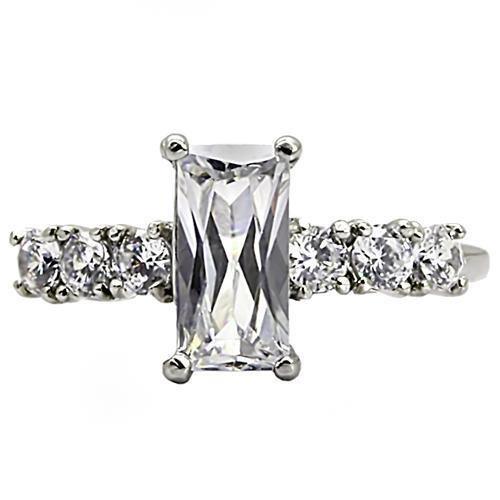 Wedding Rings for Women Engagement Cubic Zirconia Promise Ring Set for Her in Silver Tone TK002 - Jewelry Store by Erik Rayo