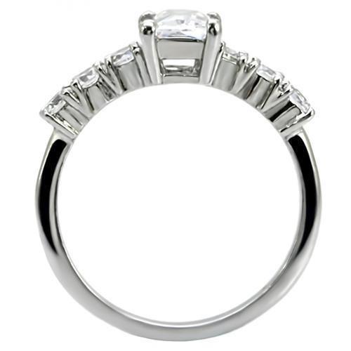 Wedding Rings for Women Engagement Cubic Zirconia Promise Ring Set for Her in Silver Tone TK002 - Jewelry Store by Erik Rayo