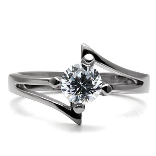 Wedding Rings for Women Engagement Cubic Zirconia Promise Ring Set for Her in Silver Tone TK063 - Jewelry Store by Erik Rayo