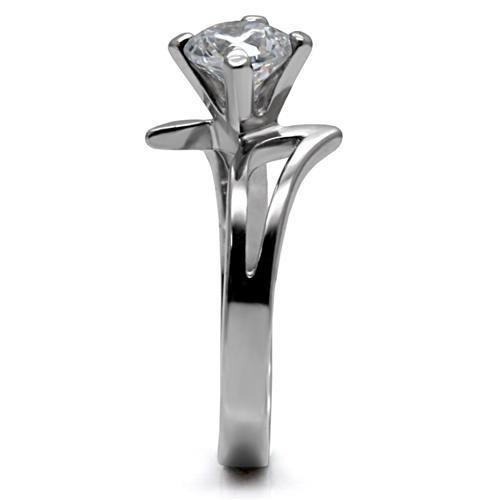 Wedding Rings for Women Engagement Cubic Zirconia Promise Ring Set for Her in Silver Tone TK063 - Jewelry Store by Erik Rayo