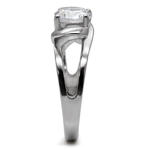 Wedding Rings for Women Engagement Cubic Zirconia Promise Ring Set for Her in Silver Tone TK066 - Jewelry Store by Erik Rayo