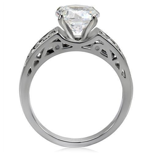 Wedding Rings for Women Engagement Cubic Zirconia Promise Ring Set for Her in Silver Tone TK069 - Jewelry Store by Erik Rayo