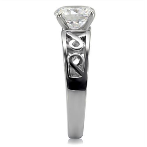 Wedding Rings for Women Engagement Cubic Zirconia Promise Ring Set for Her in Silver Tone TK069 - Jewelry Store by Erik Rayo