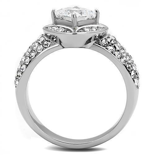 Wedding Rings for Women Engagement Cubic Zirconia Promise Ring Set for Her in Silver Tone Vianney - Jewelry Store by Erik Rayo