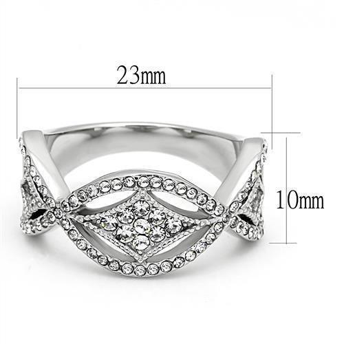 Wedding Rings for Women Engagement Cubic Zirconia Promise Ring Set for Her in Silver Tone with Top Grade Crystal Liguri - Jewelry Store by Erik Rayo