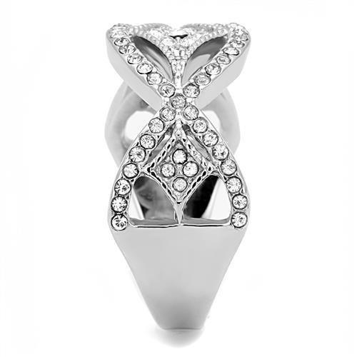 Wedding Rings for Women Engagement Cubic Zirconia Promise Ring Set for Her in Silver Tone with Top Grade Crystal Liguri - Jewelry Store by Erik Rayo